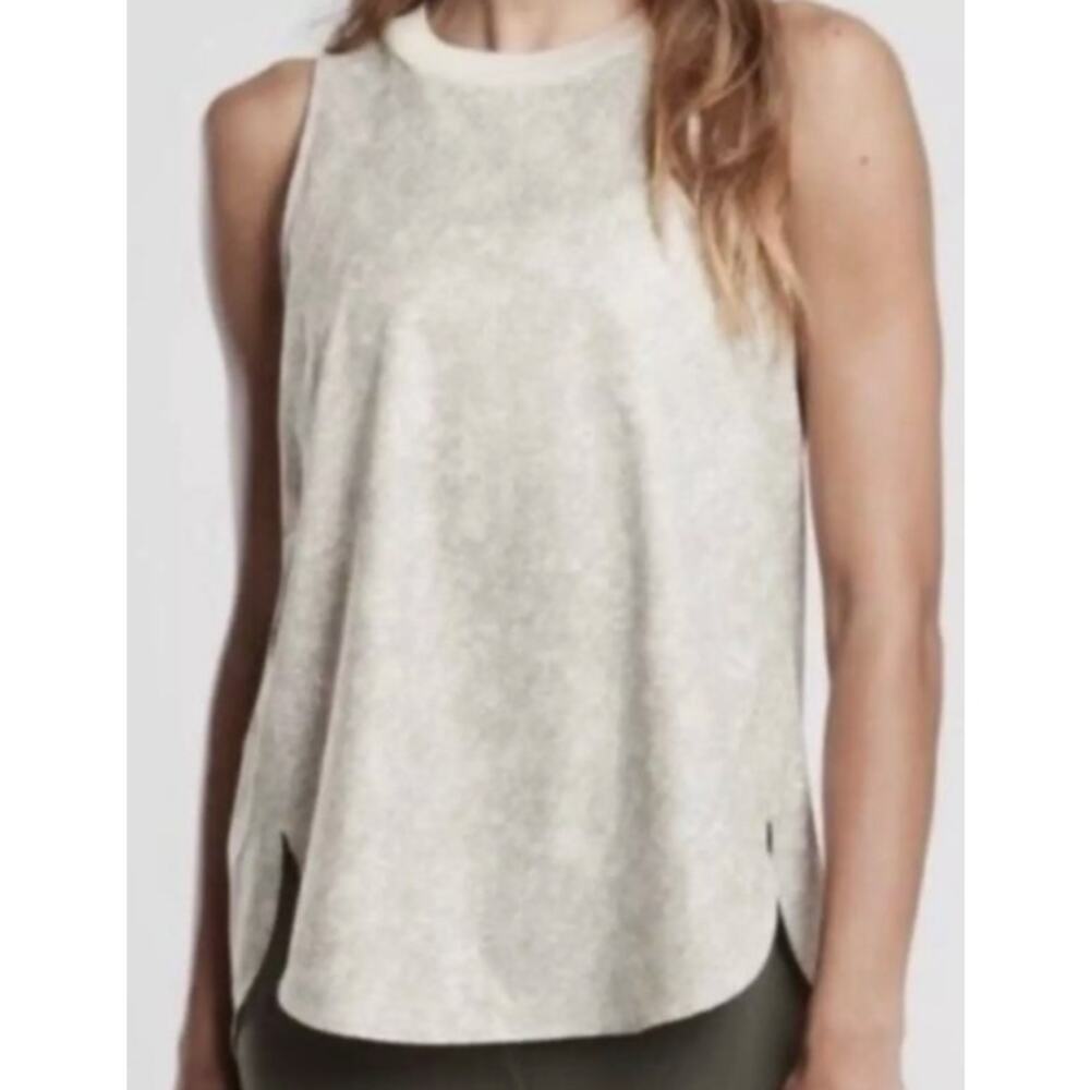 Athleta Size S Zephyr Tank Viper Beige Snake Print Athletic Sporty Workout‎